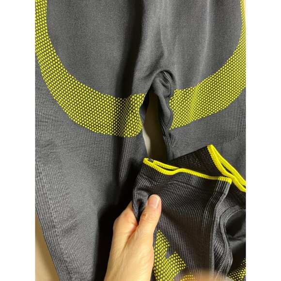 Victorias Secret Pink Active Legging Black Yellow Compression Activewear Women M - Picture 7 of 7